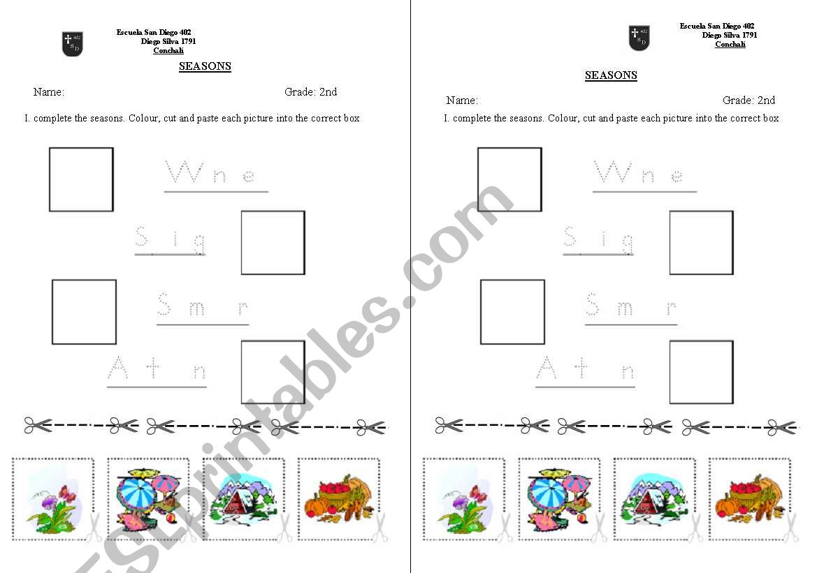 the seasons worksheet