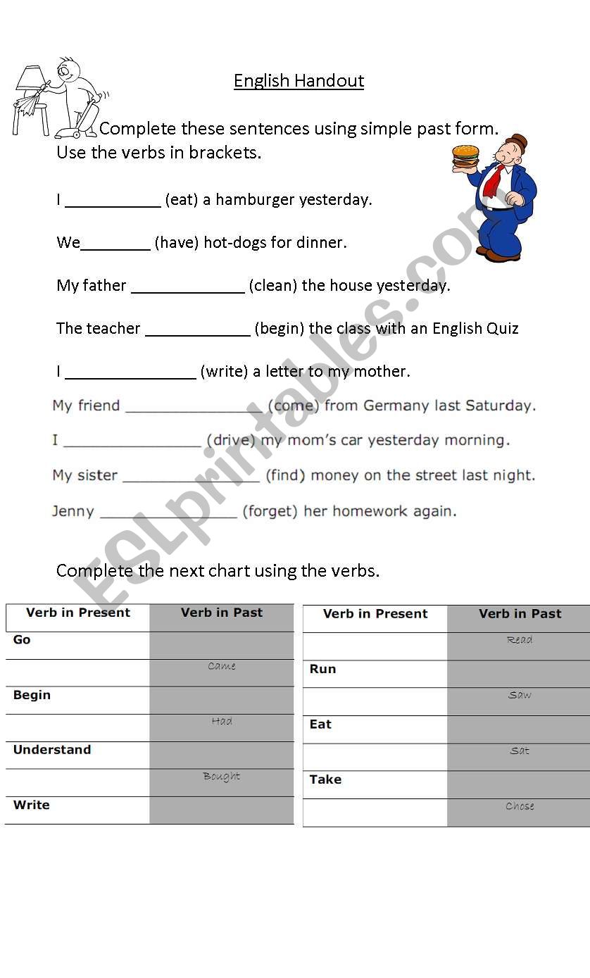 Simple Past and Irregular verbs