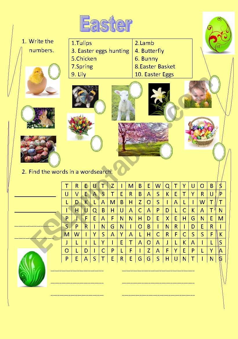 Easter worksheet