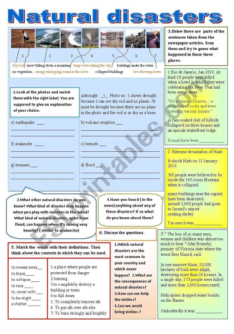 Read the definitions write the word. Worksheets стихийные бедствия. Natural Disasters задание с ответами. Natural Disasters ESL. Natural Disasters names.