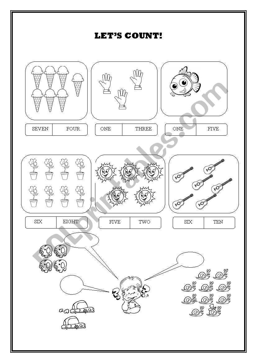 LETÂ´S COUNT! worksheet