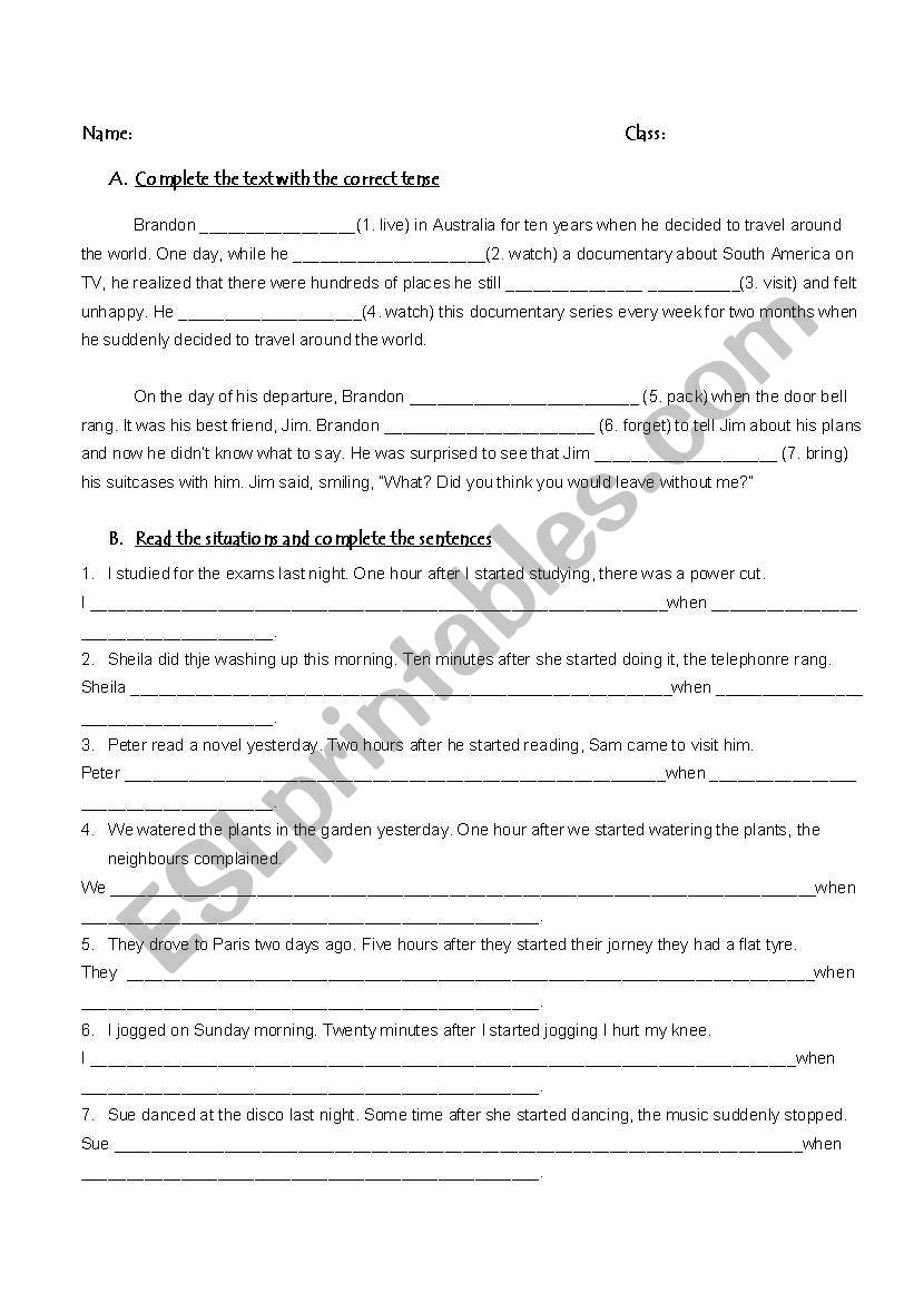 simple past worksheet