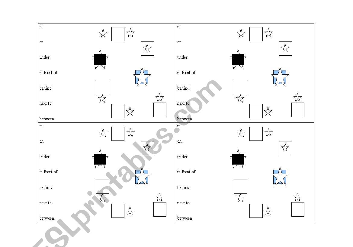 Prepositions worksheet