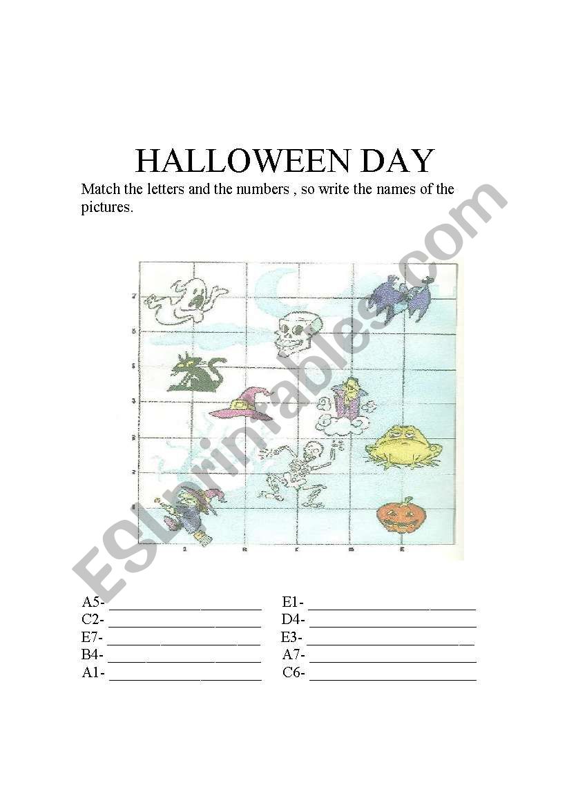 Halloween worksheet