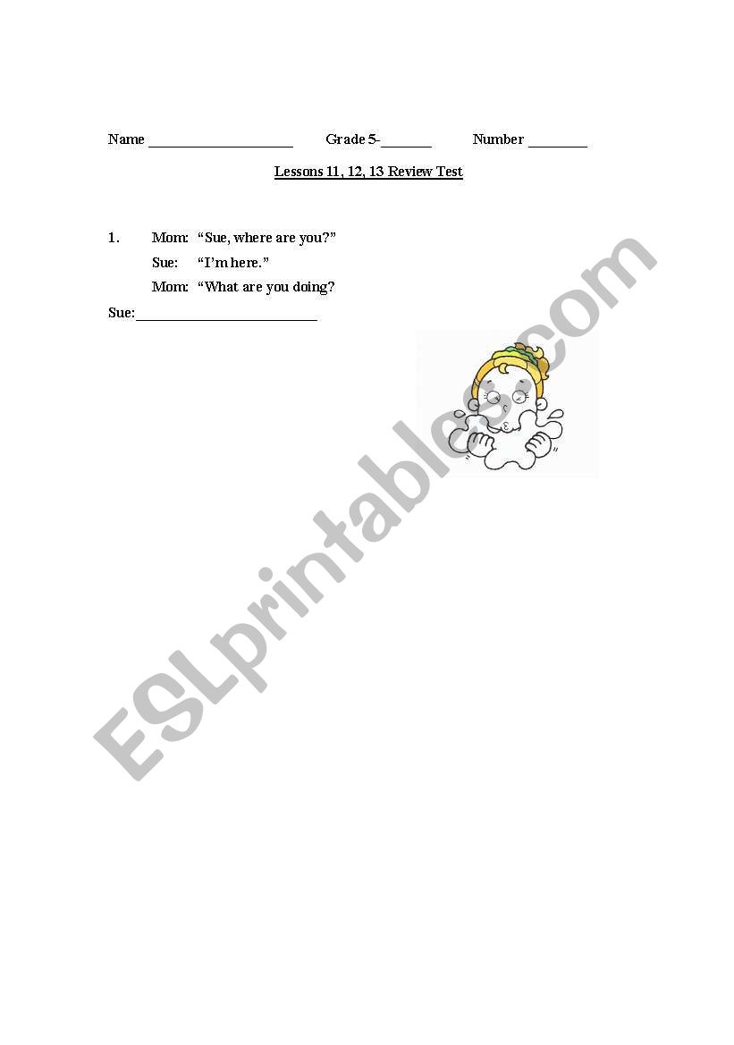 What did you do? worksheet
