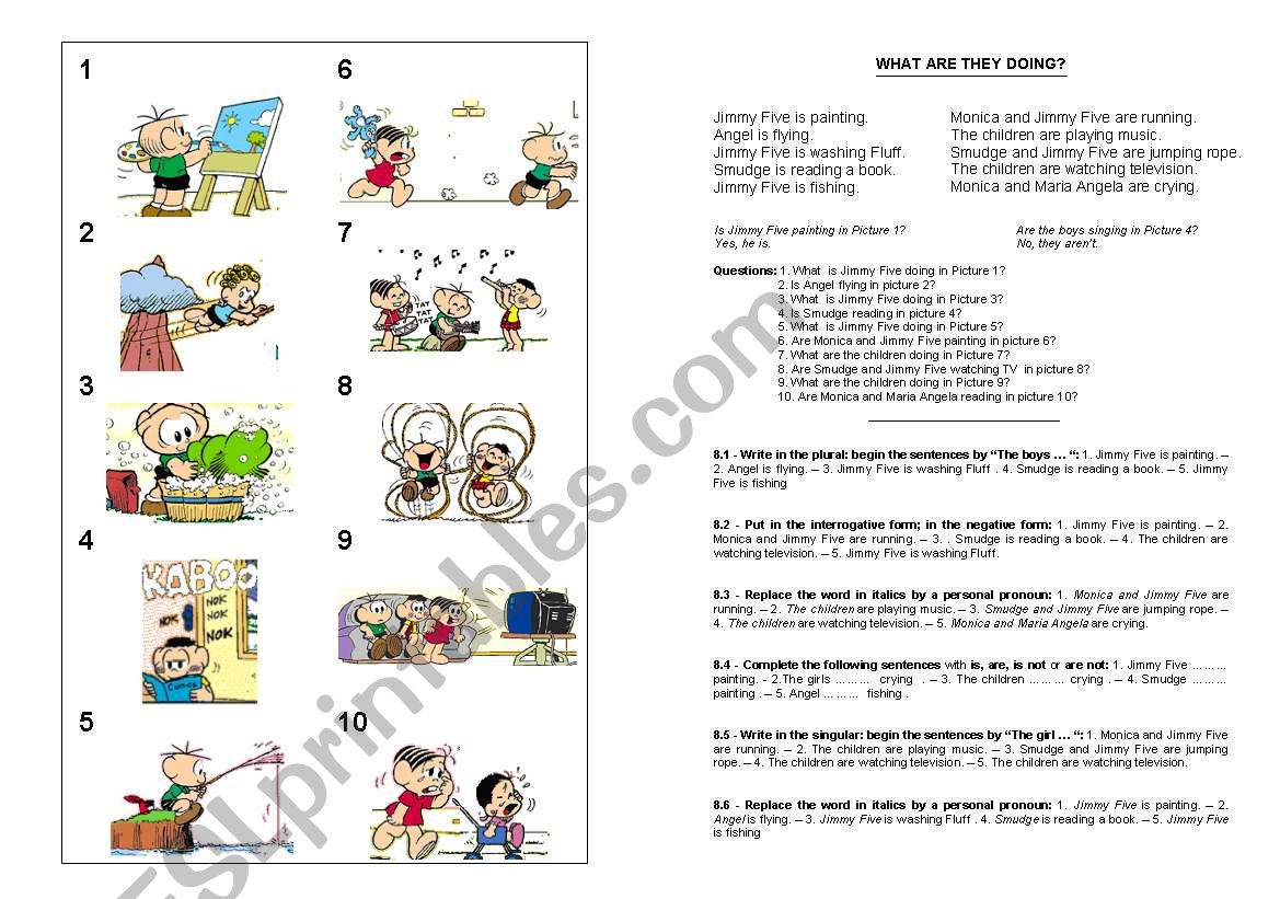 What are they doing? worksheet