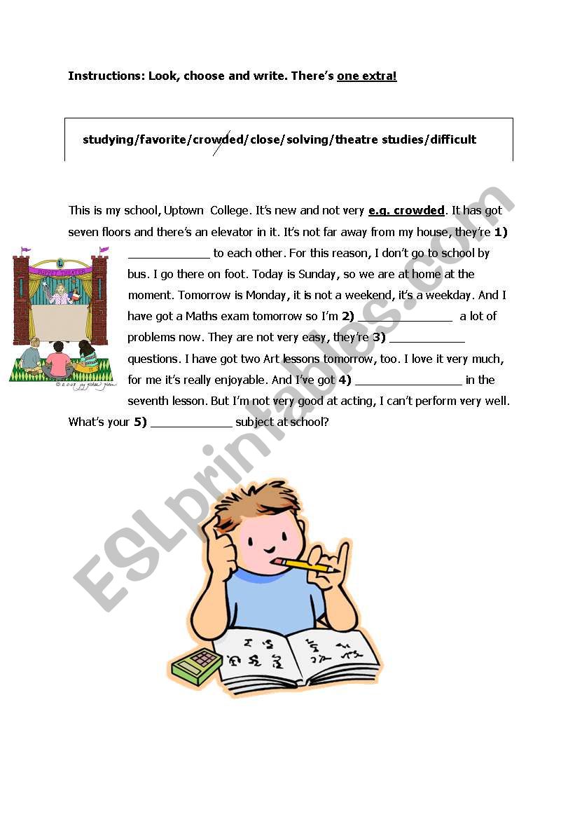 vocabulary  worksheet