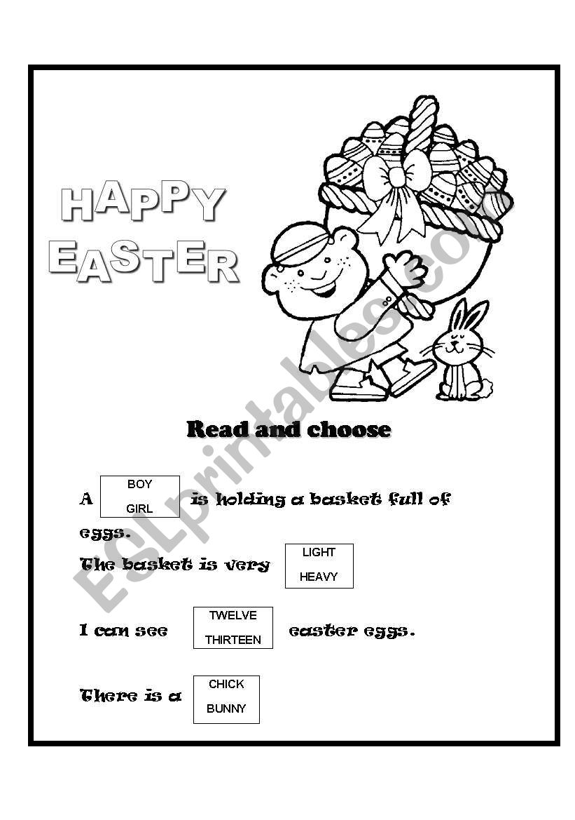 An easter card with a little exercise