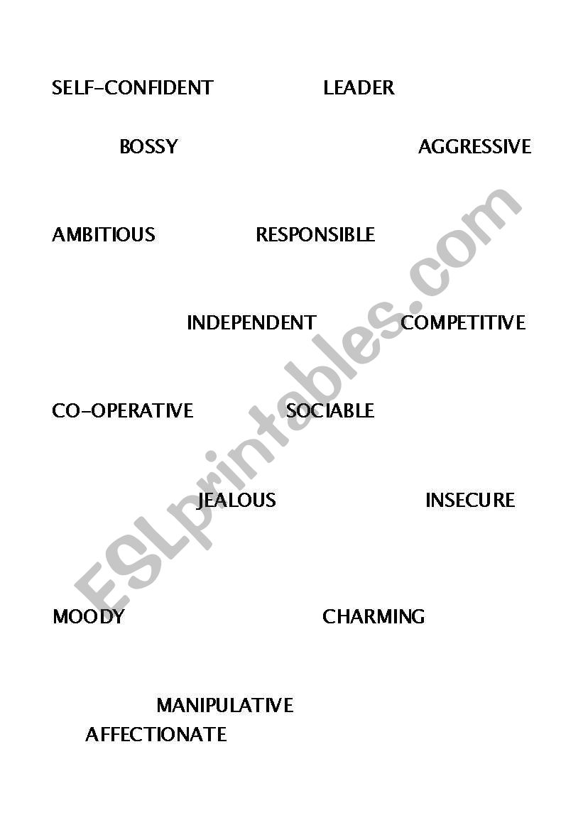 adjectives to describe personality