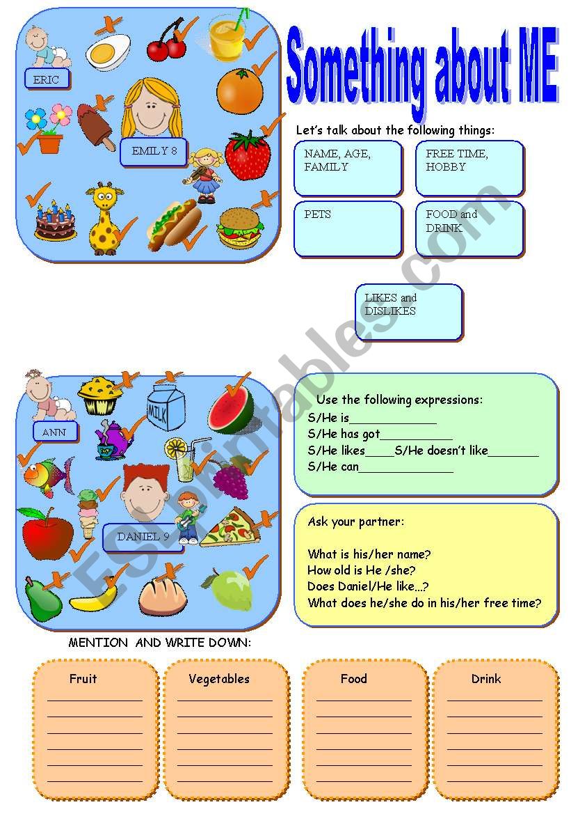 Something about.... worksheet