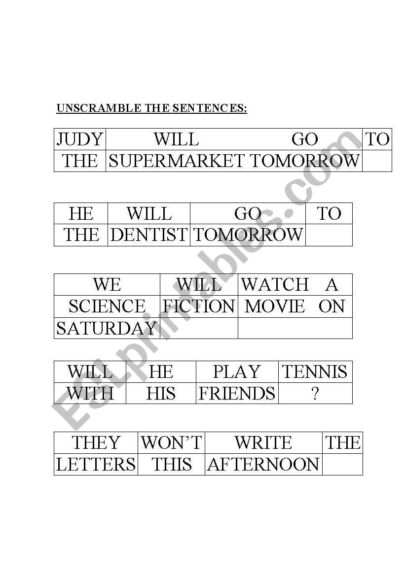 Verb Tense Review Cards worksheet