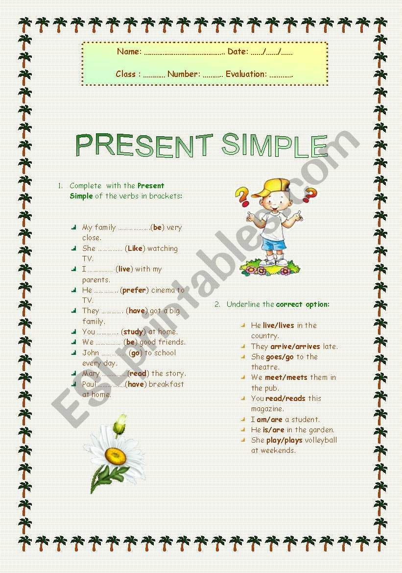 Simple Present worksheet