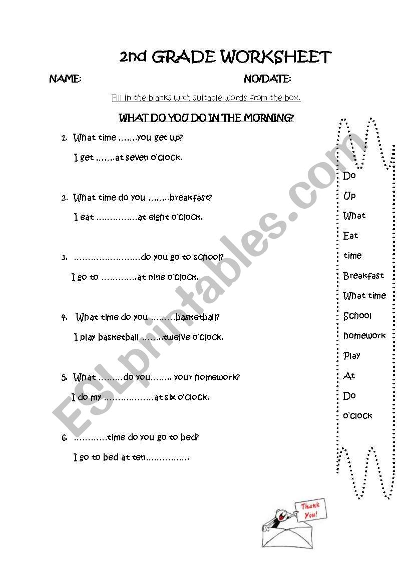 daily routines part 2 worksheet