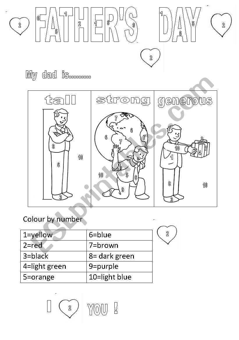 FATHERS DAY worksheet