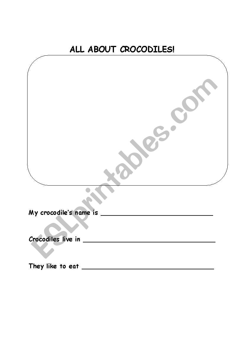 All About Crocodiles worksheet