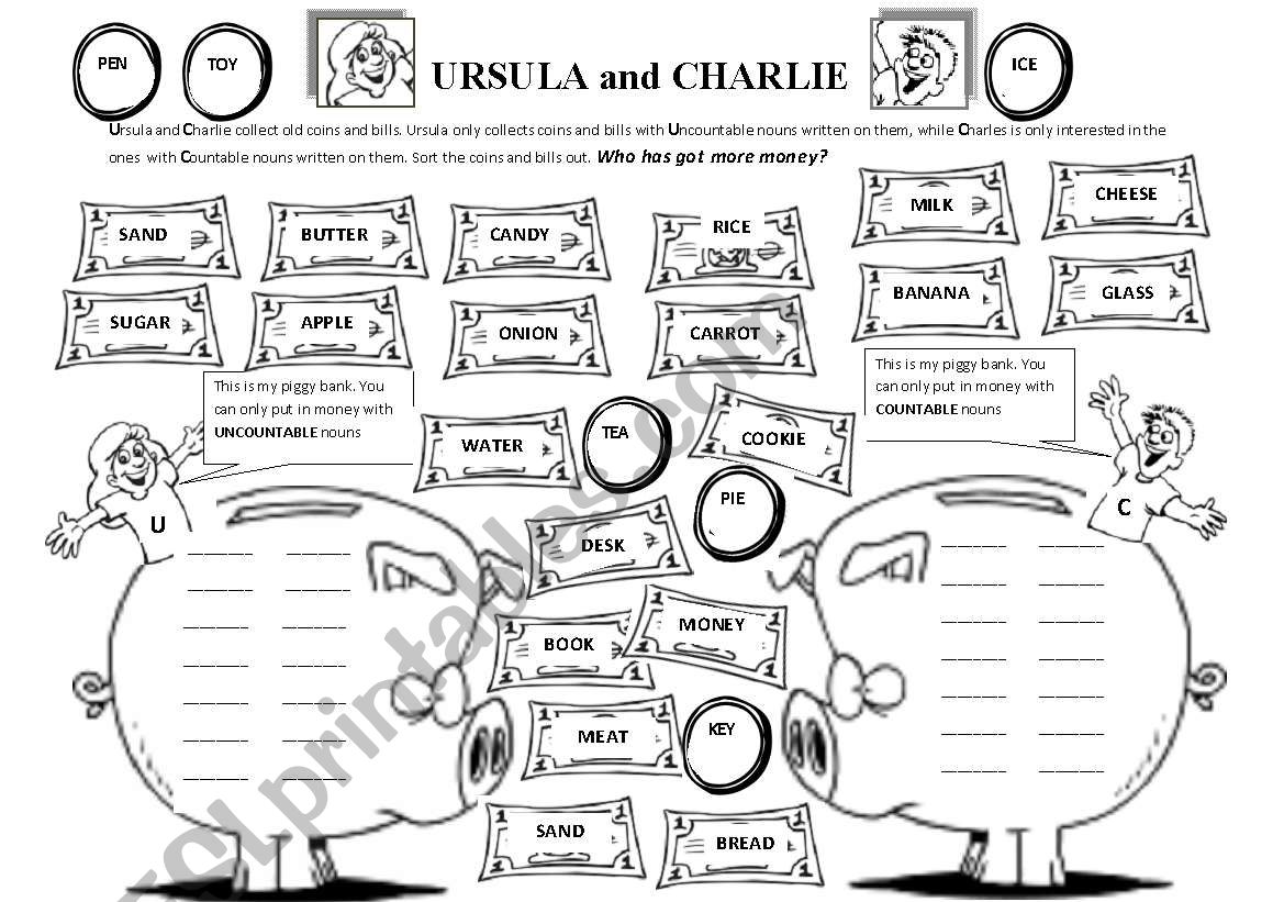 Ursula and Charlie worksheet