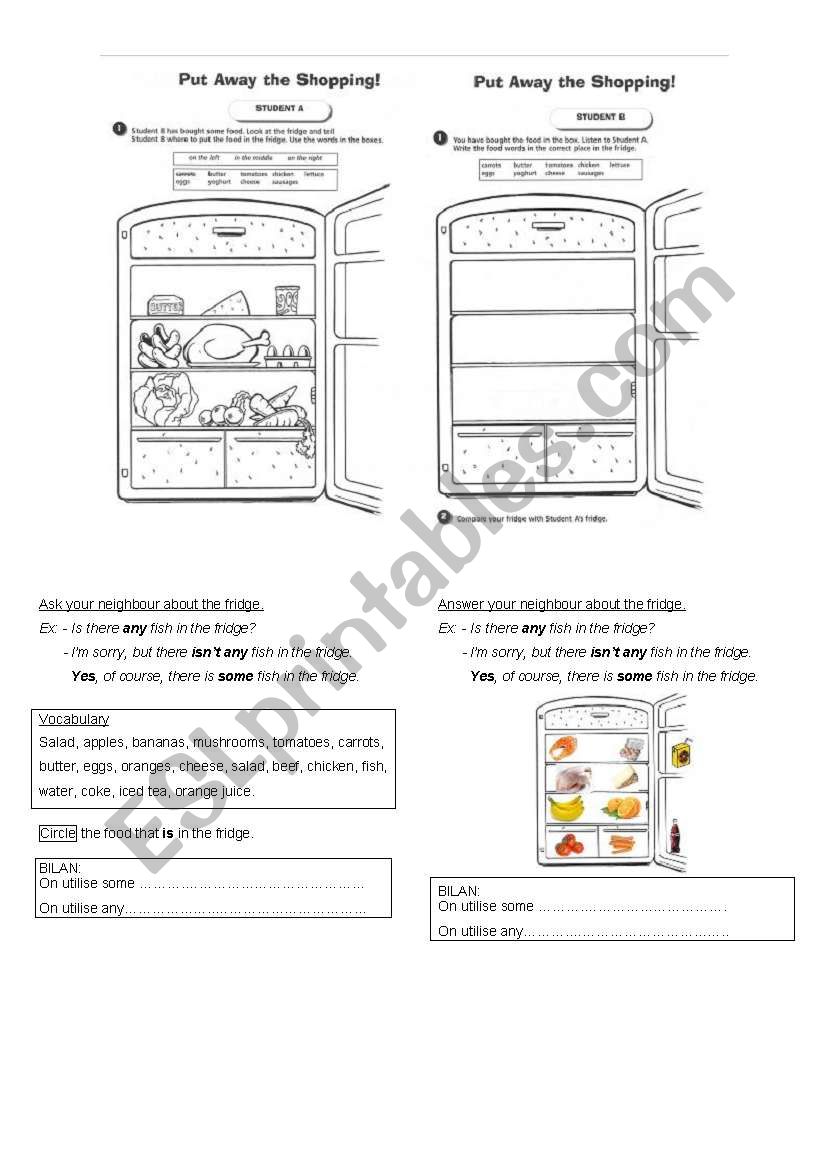 some - any worksheet