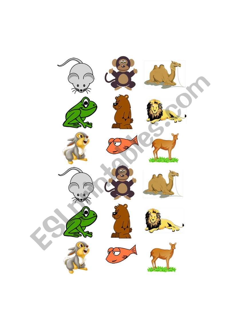 Animals Game worksheet