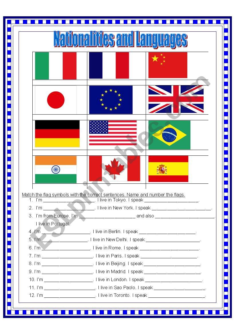 Countries, Nationalities and Languages 2/2