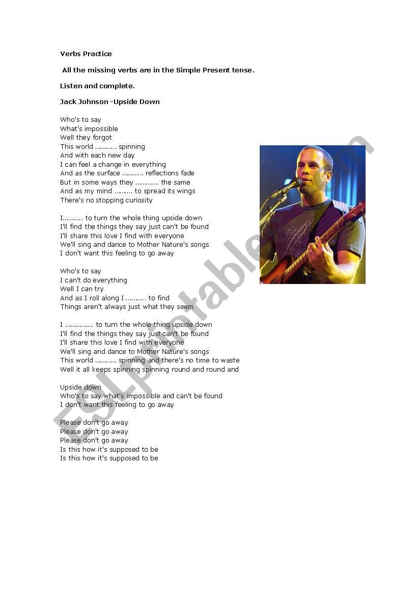 New song worksheet