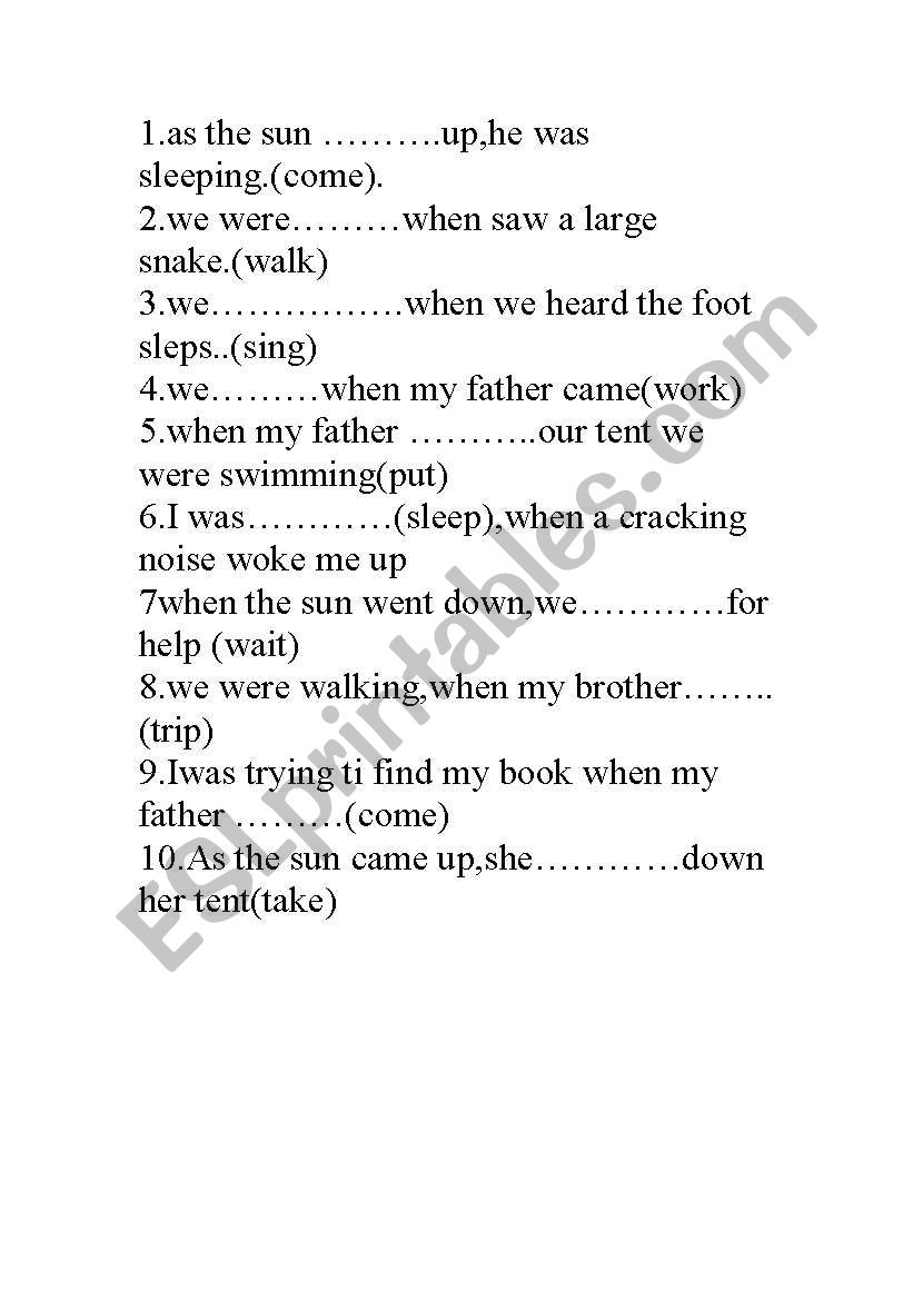 grammar worksheet