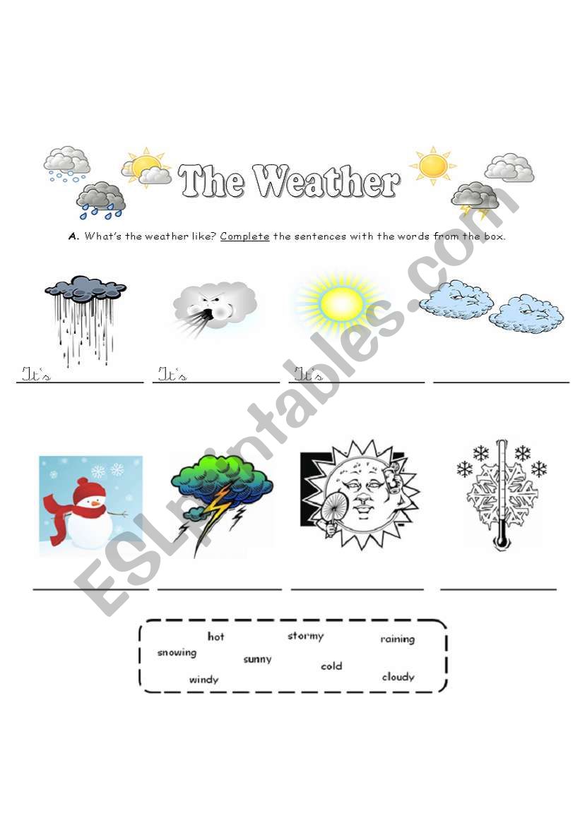 Weather worksheet