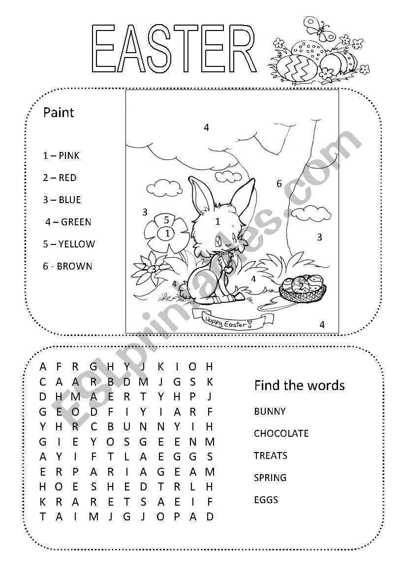 Easter fun worksheet