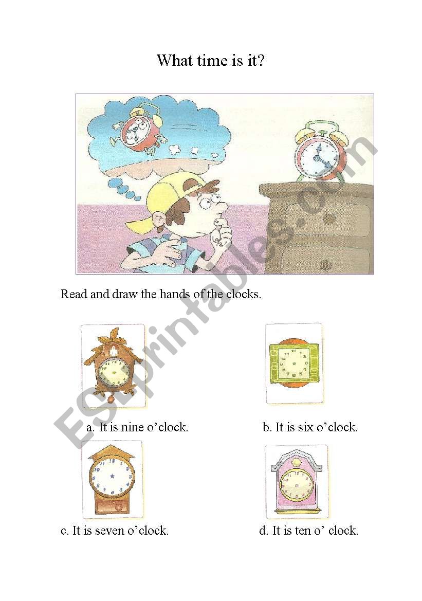 What time is it? worksheet