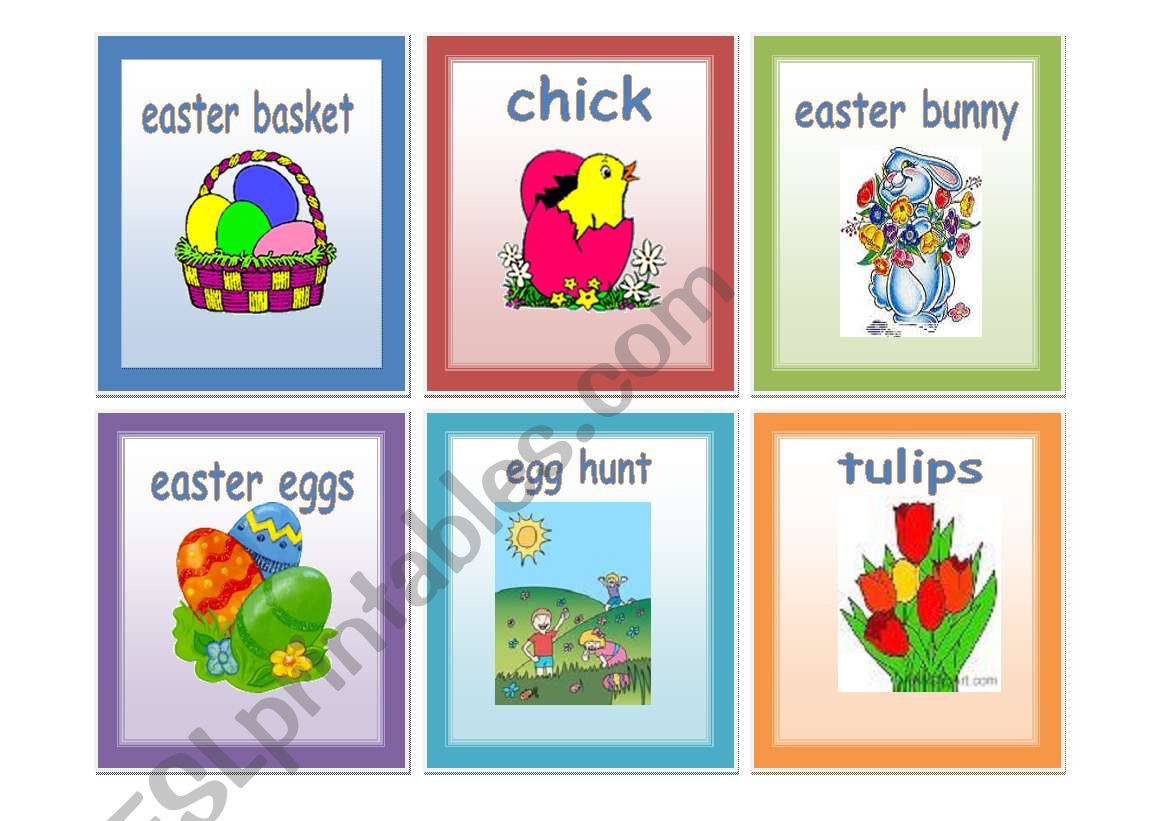 Easter set 2 - flashcards worksheet