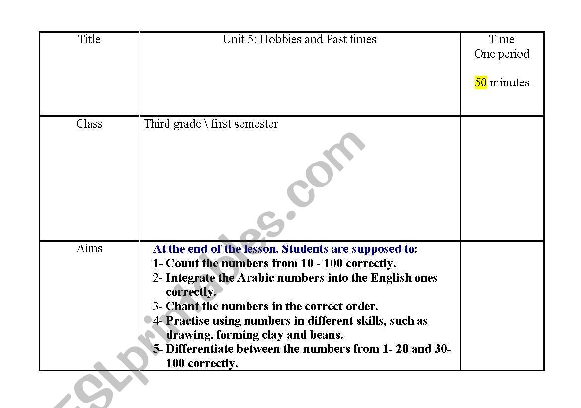 A Lesson Plan - Action Pack 3 worksheet