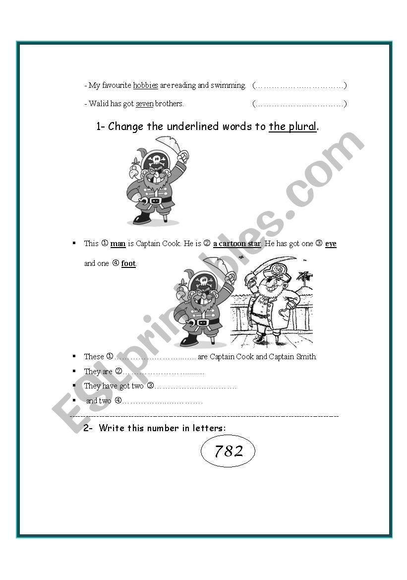 plural worksheet