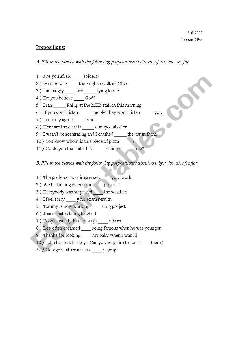 Basic exercise 1 worksheet