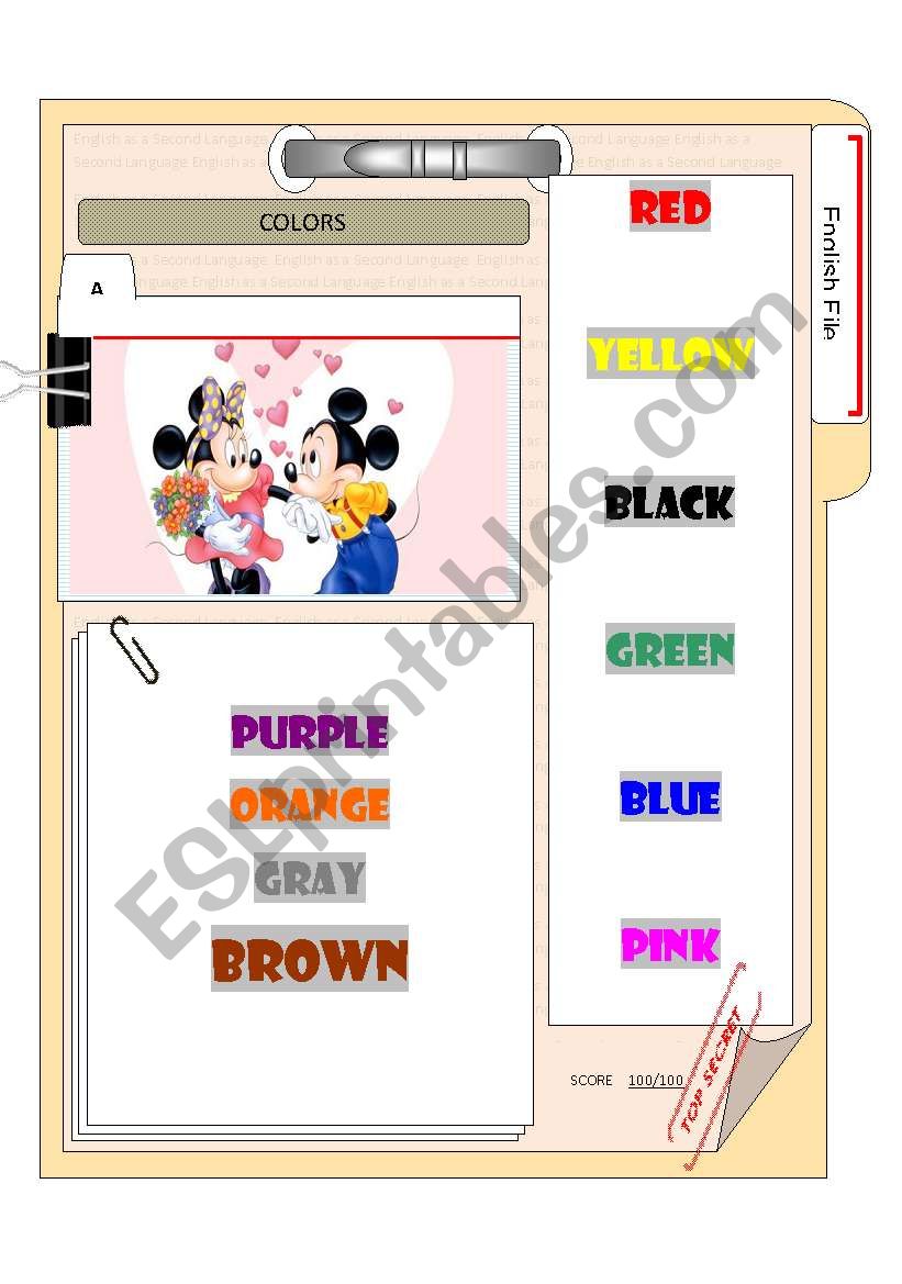 colors worksheet