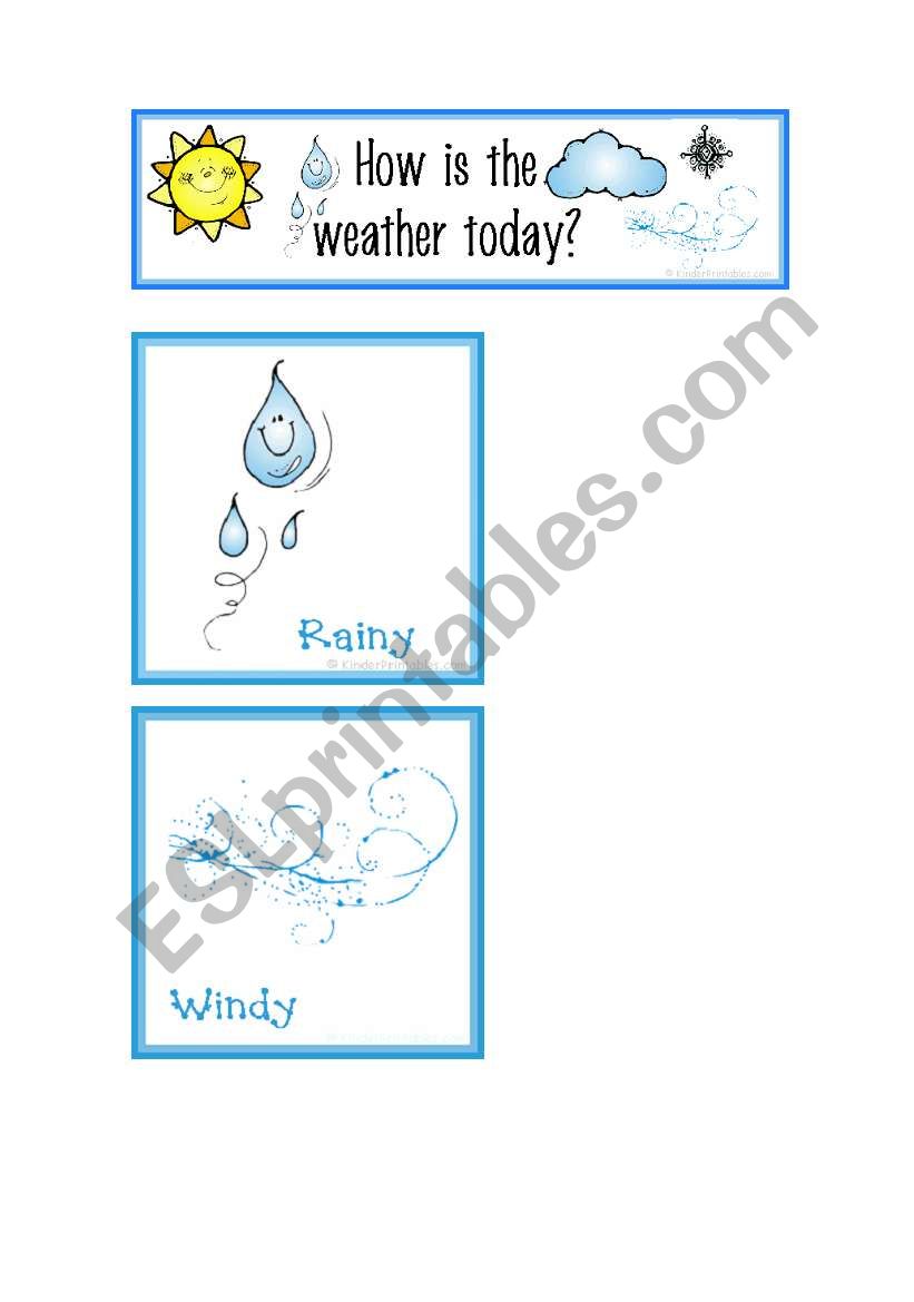 hows the weather like today? worksheet