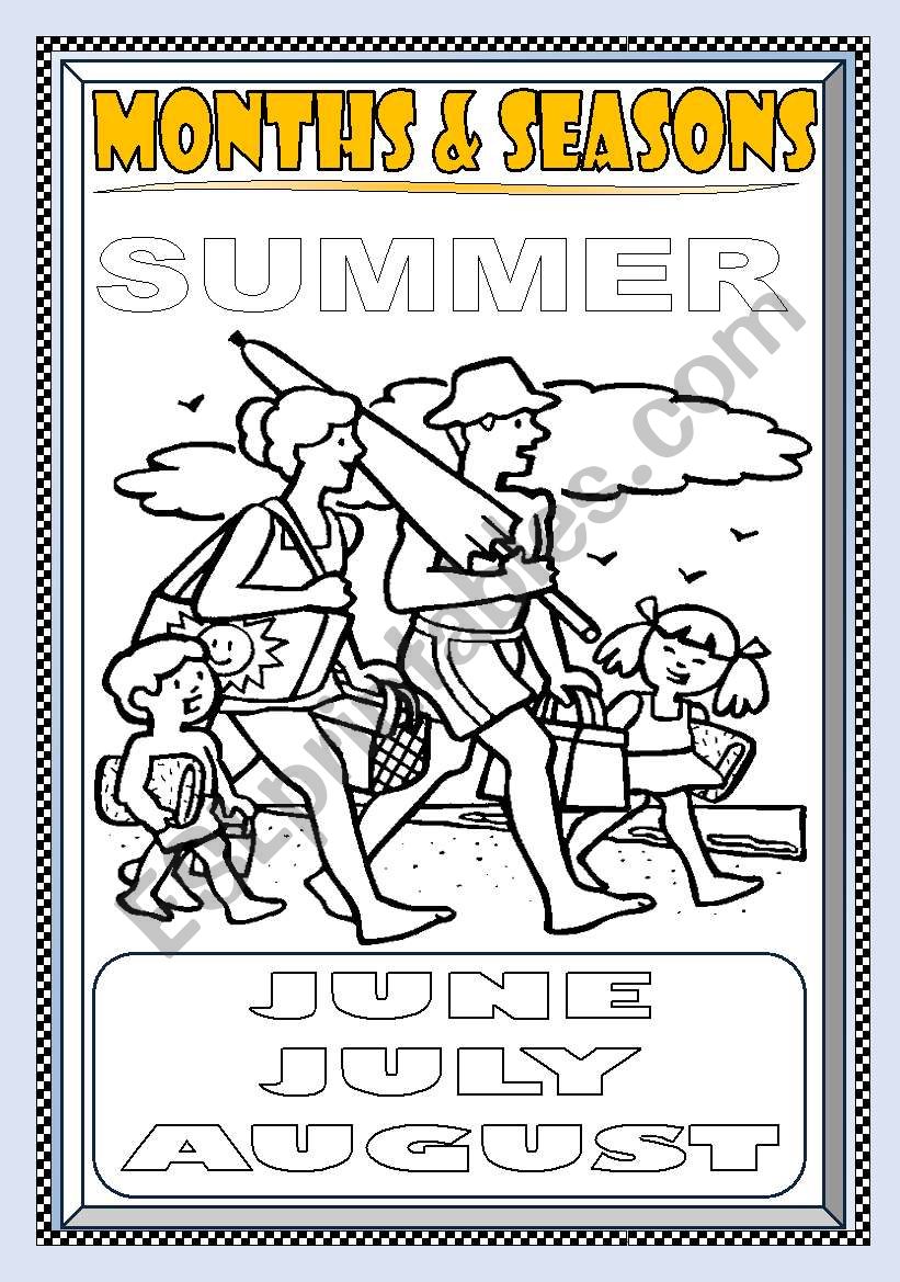 MONTHS and SEASONS---SUMMER COLORING PAGE (PART 4)