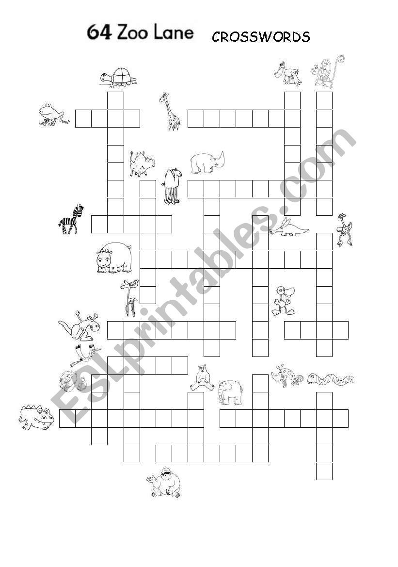 64 Zoo Lane Crosswords worksheet