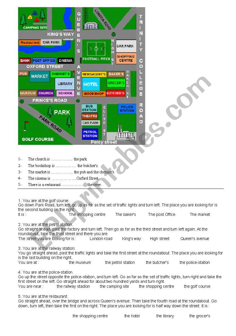 Gicing directions worksheet