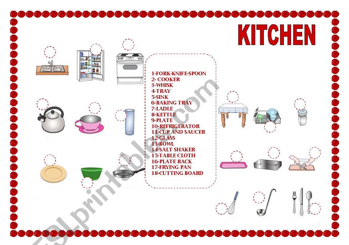 KITCHEN worksheet