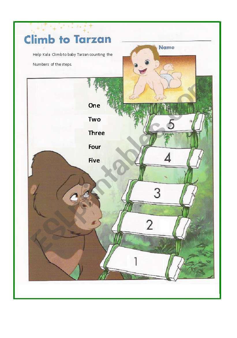 Climb to Tarzan worksheet