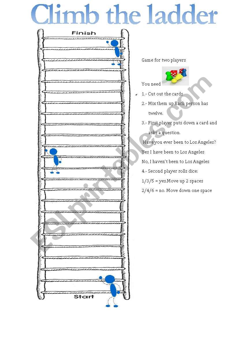 Climb the ladder worksheet