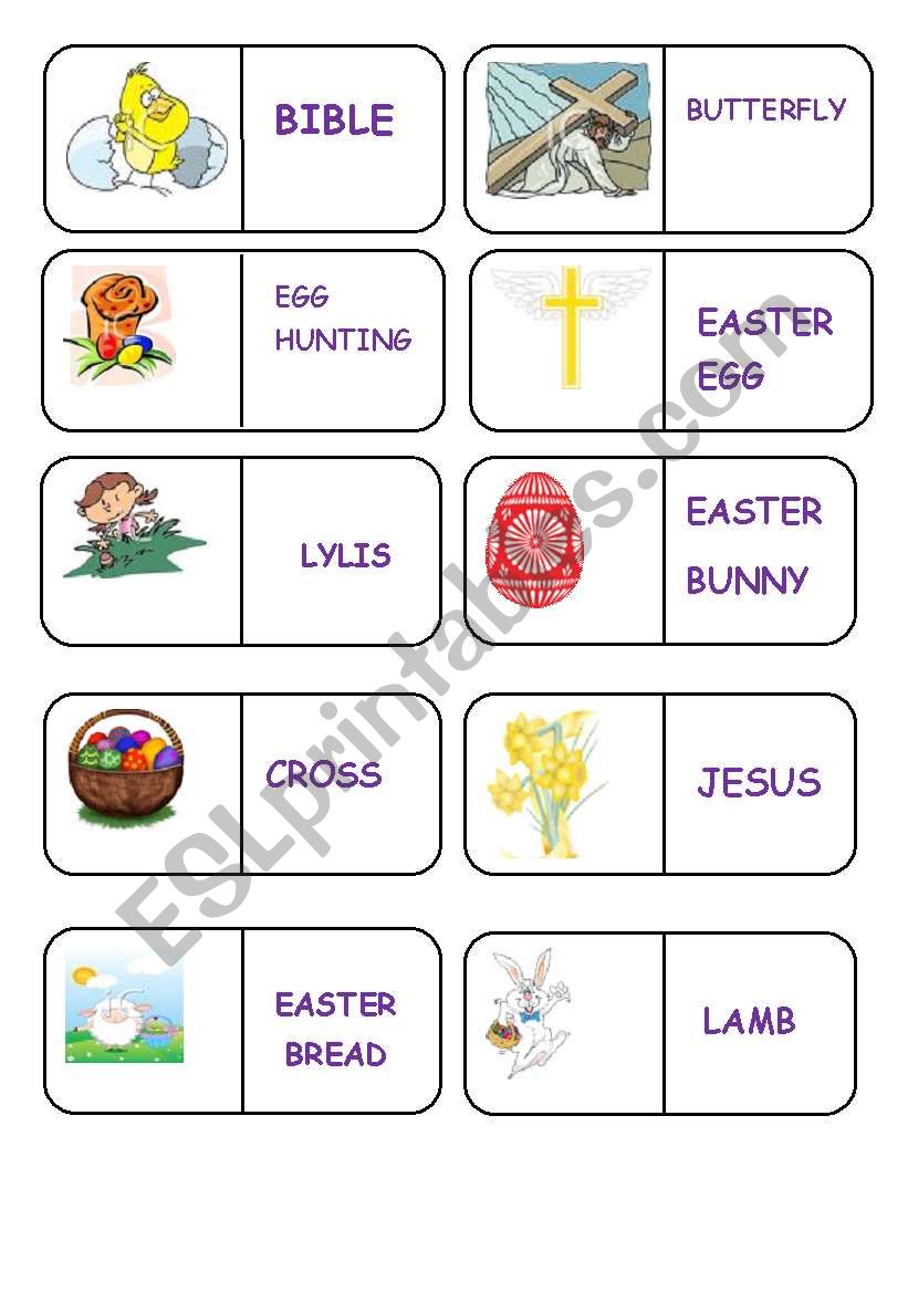 EASTER DOMINOE worksheet