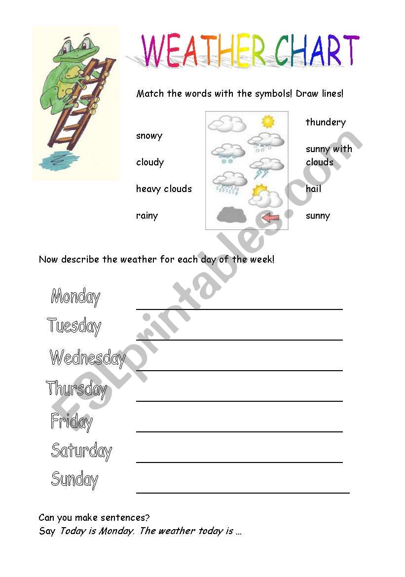 weather chart worksheet