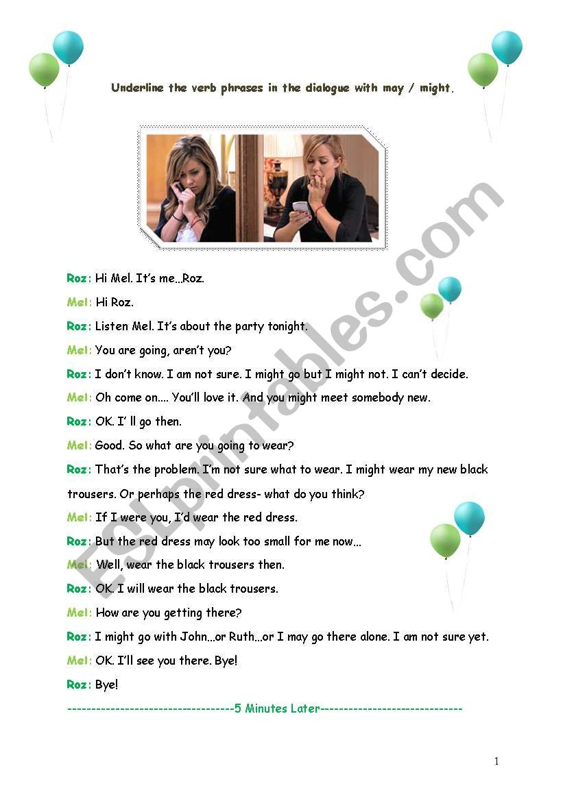 TALKING ON THE PHONE!! worksheet