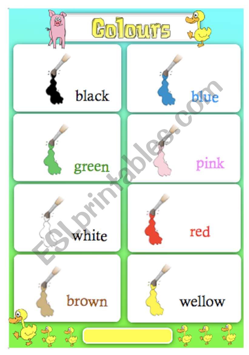 Colours worksheet