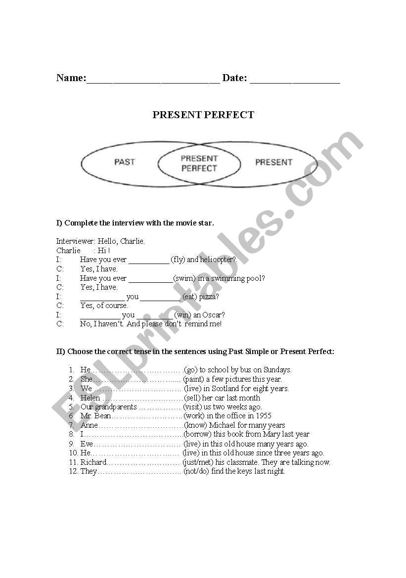 Present Perfect v/s Past Simple