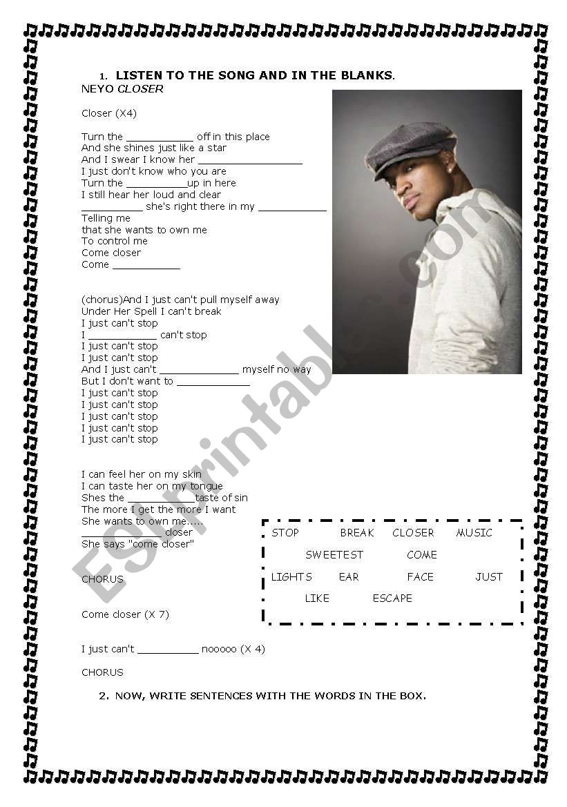 CLOSER, Neyo worksheet