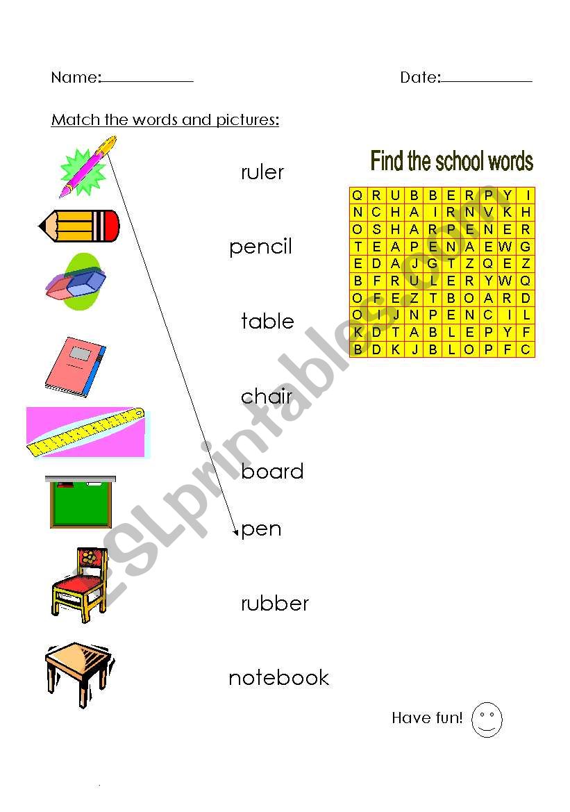 classroom worksheet