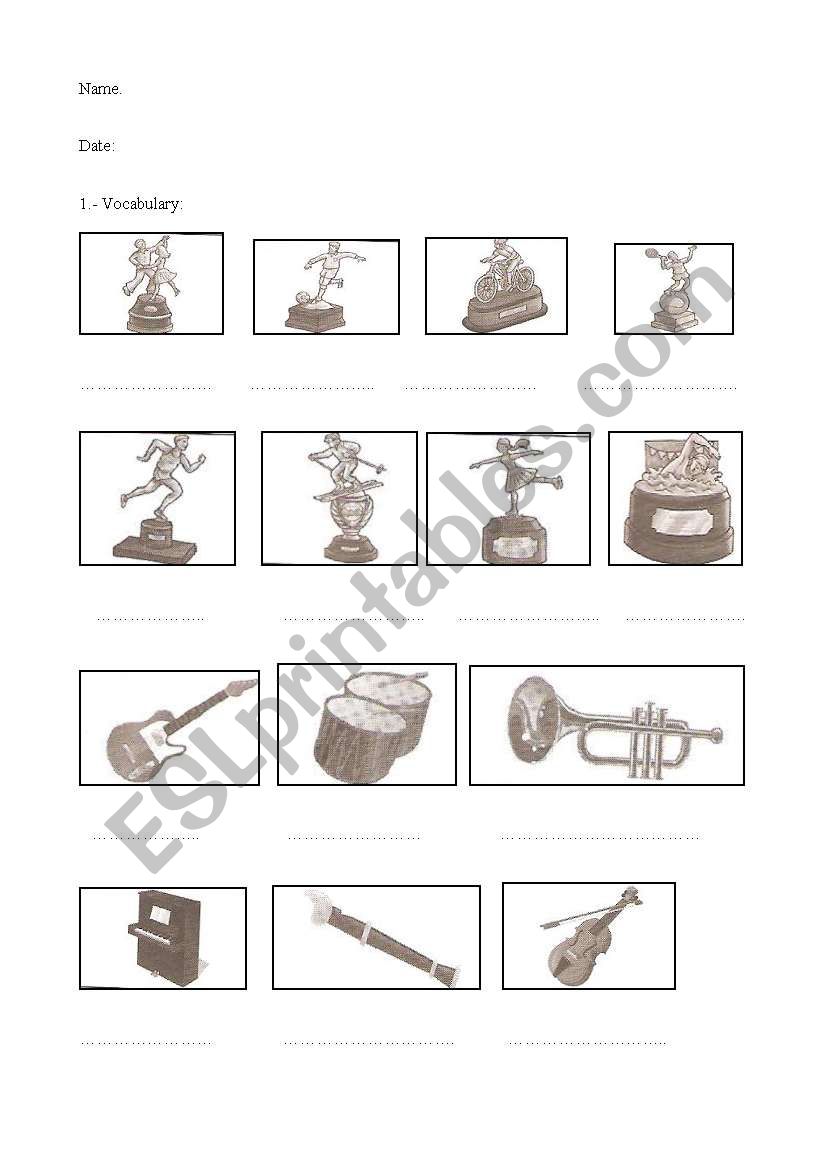 WHAT IS IT? worksheet