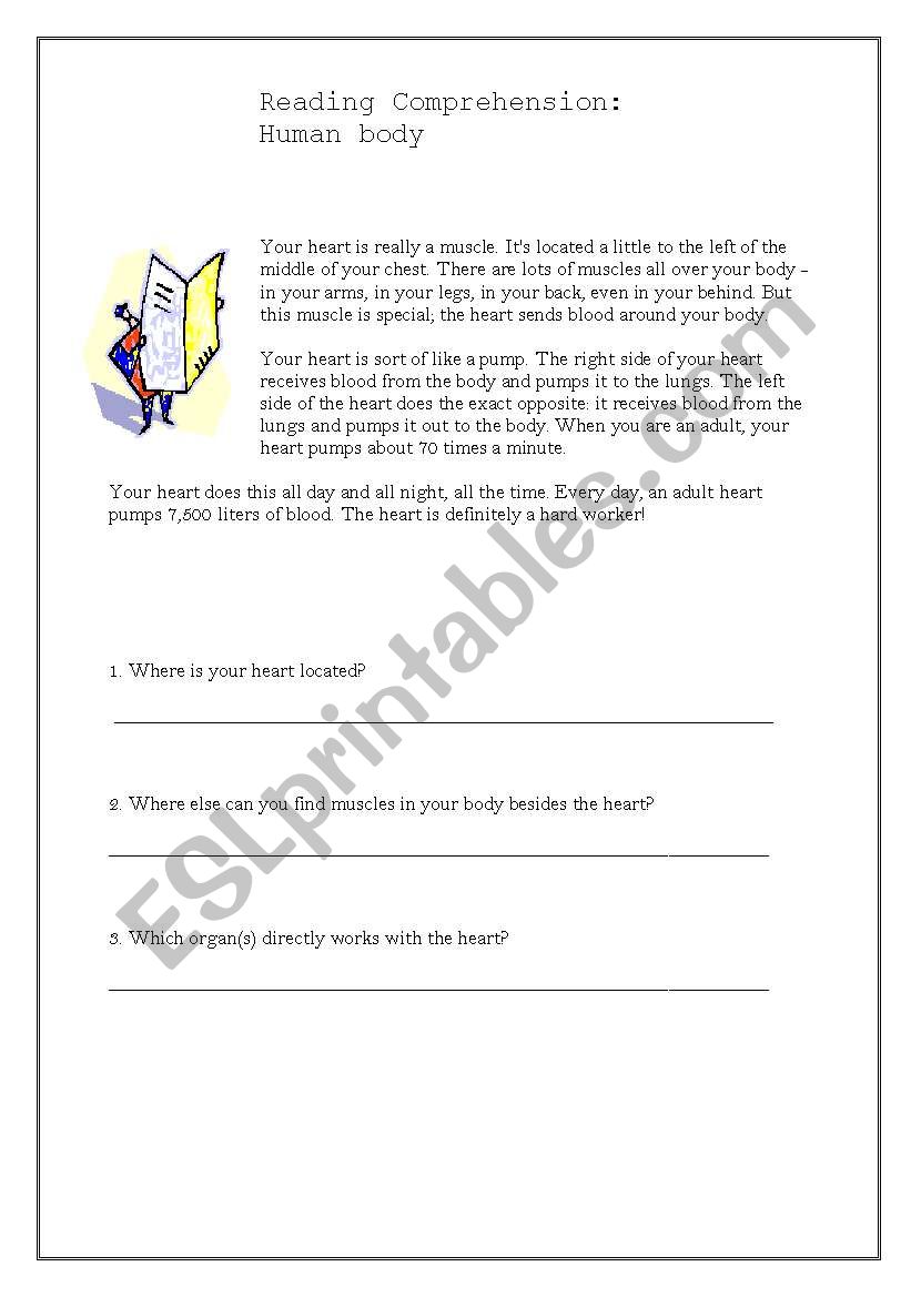 Reading worksheet