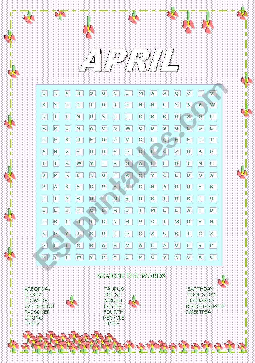 APRIL worksheet